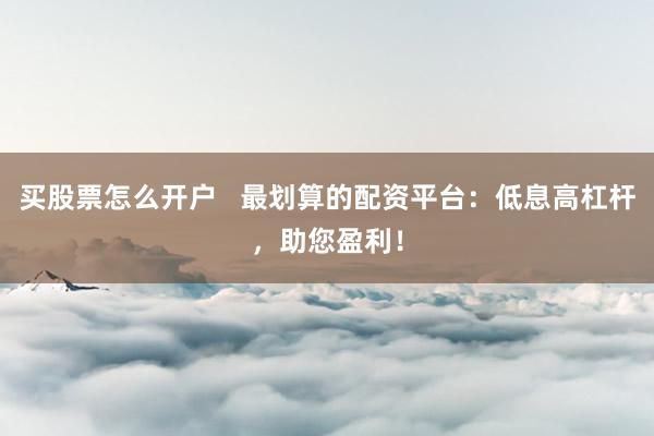 买股票怎么开户   最划算的配资平台：低息高杠杆，助您盈利！