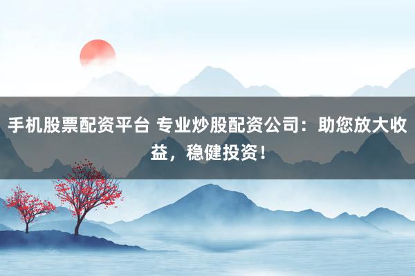 手机股票配资平台 专业炒股配资公司：助您放大收益，稳健投资！