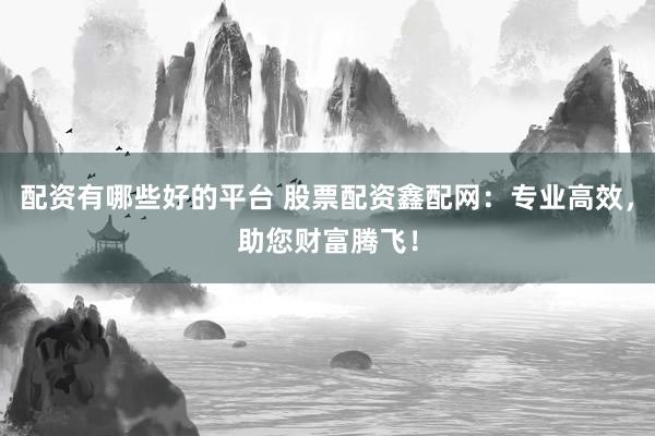 配资有哪些好的平台 股票配资鑫配网：专业高效，助您财富腾飞！